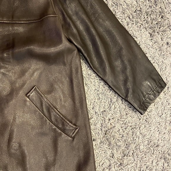 Coach Brown Leather Jacket - Picture 6 of 16